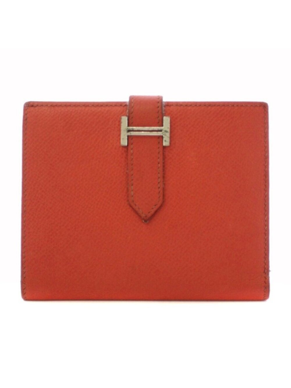 Hermes Wallet Bifold I Bearn Compact Leather Orange